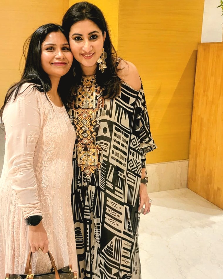 Tripti Agarwal with a client, warm connection